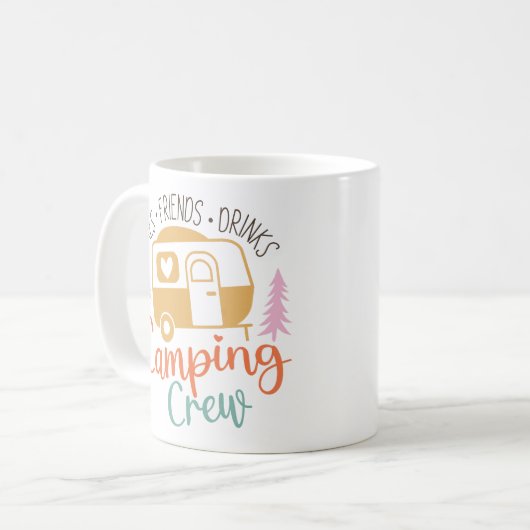 Mug Camping Crew Fries Amis Boissons (Devant gauche)