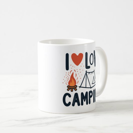 Mug Camping Cute I Love (Devant droit)