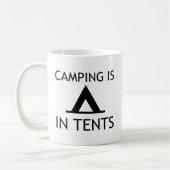 Mug Camping Dans Les Tentes Amusant Pun (Gauche)