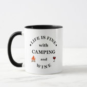 Mug Camping de fond et les paroles de vin (Gauche)