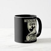 Mug Camping de prévision de week-end avec une (Devant droit)