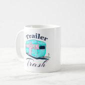 Mug Camping drôle des déchets rv de remorque (Devant gauche)