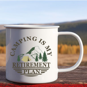 Mug Camping Drôle Le Camping est mon Plan de Retraite