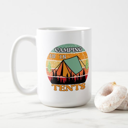 Mug Camping en tente (Avec donut)
