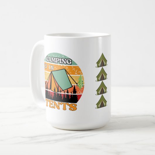 Mug Camping en tente (Devant gauche)