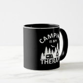Mug Camping est ma thérapie drôle slogan de camper (Devant droit)