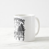 Mug Camping Est Ma Thérapie Préférée Drôle Camper Drôl (Devant droit)