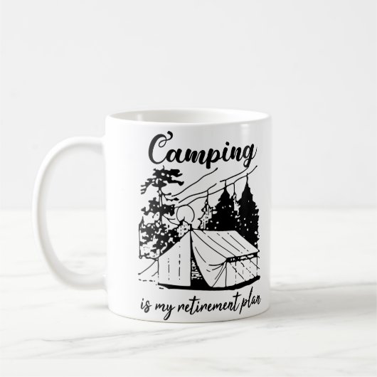 Mug Camping est mon plan de retraite 2021 Drôle campin (Gauche)