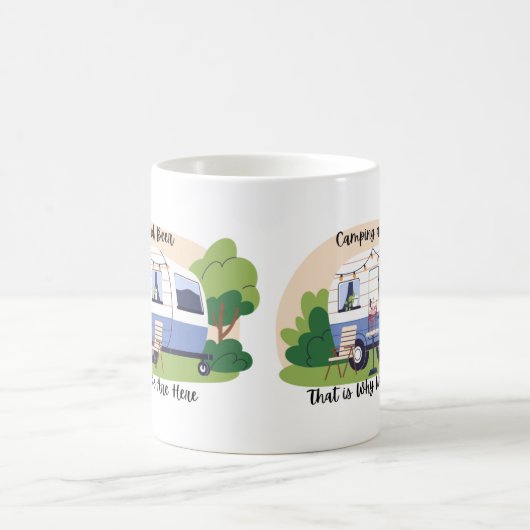 Mug Camping et bière sur une (Centre)