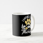 Mug Camping Et Chiens Sont Ma Thérapie (Devant droit)