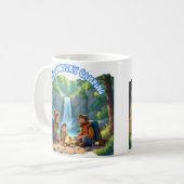 Mug Camping familial rustique moderne (Devant gauche)