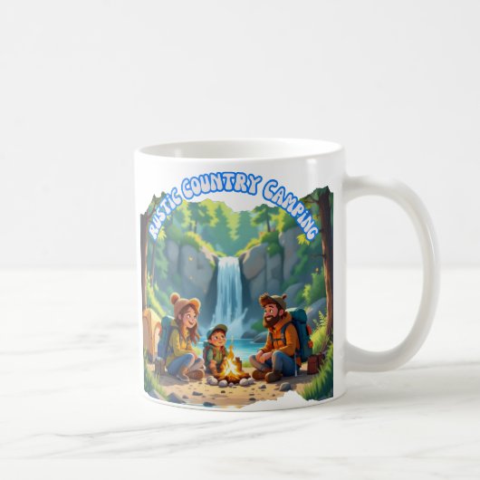 Mug Camping familial rustique moderne (Droite)