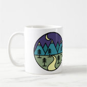 Mug camping feu montagnes wanderlust, randonnée (Gauche)