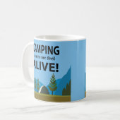 Mug Camping Me Fait Me Sentir Vivant Camping (Devant gauche)