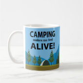 Mug Camping Me Fait Me Sentir Vivant Camping (Gauche)