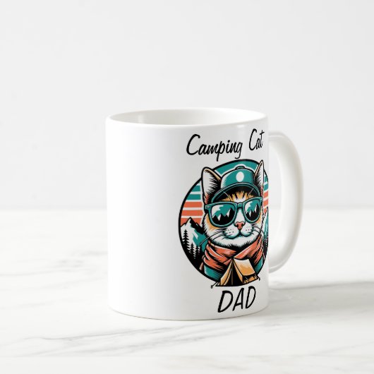 Mug Camping papa chat (Devant droit)