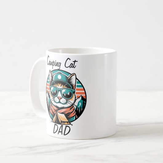 Mug Camping papa chat (Devant gauche)