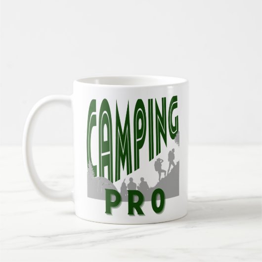 Mug Camping pro print pour lui - camper professionnel (Gauche)
