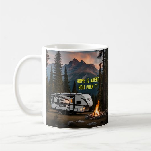 Mug Camping RV Trailer Home Mountains Citation (Gauche)