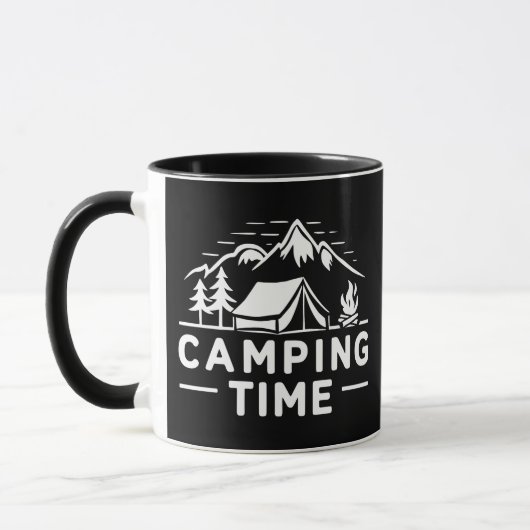 Mug Camping Time, Découvrez la beauté de la nature (Gauche)