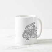 Mug Camping Van Life amusant Citation Inspirationnelle (Devant droit)