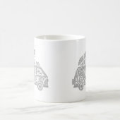 Mug Camping Van Life amusant Citation Inspirationnelle (Centre)
