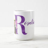 Mug Camping violet Shimmer Illustré Lettre R (Centre)