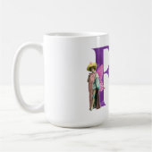 Mug Camping violet Shimmer Illustré Lettre R (Gauche)