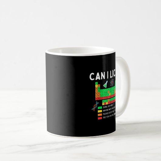Mug Can I Lick It Periodic Table Chart Science Teacher (Devant droit)
