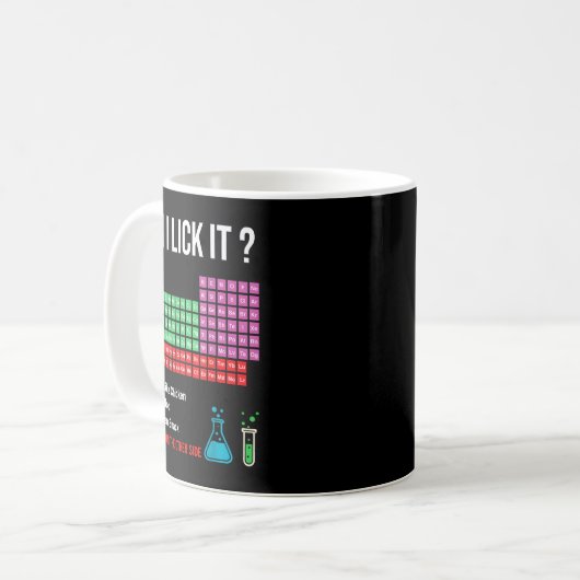 Mug Can I Lick It Periodic Table Chart Science Teacher (Devant gauche)
