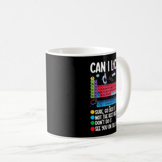 Mug Can I Lick It Periodic Table Funny Science Chemist (Devant droit)