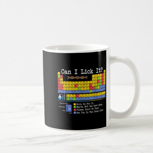 Mug Can I Lick It Periodic Table Funny Science Teacher (Droite)