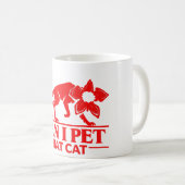 Mug Can I Pet That Cat Demodog Stranger Meme Funny cat (Devant droit)