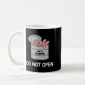 Mug Can Of Worms Do Not Open, Funny, Jokes, Sarcastic (Gauche)