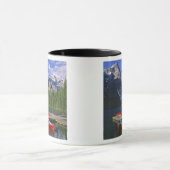 Mug Canada, Alberta, Moraine Lake. Des pirogues rouges (Centre)