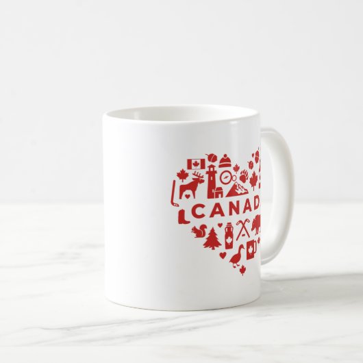 Mug Canada Collage Heart (Devant droit)