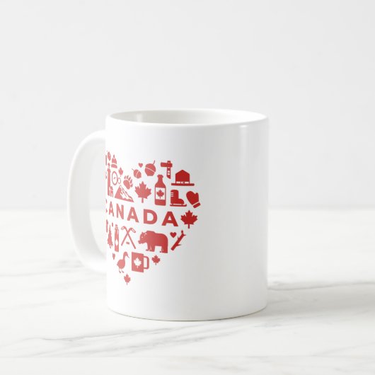 Mug Canada Collage Heart (Devant gauche)