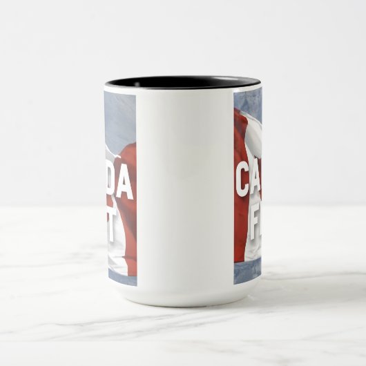 Mug Canada first. Conservative Party Canada message.  (Centre)