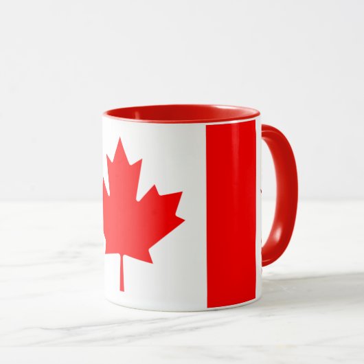 Mug Canada Flag Patriotic Maple Leaf Personalized (Devant droit)