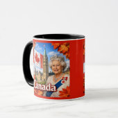 Mug Canada. Reine Elizabeth ||. Historique. (Devant gauche)