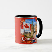 Mug Canada. Reine Elizabeth ||. Historique. (Devant droit)