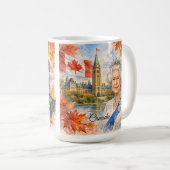 Mug Canada. Roi Charles |||. Reine Elizabeth ||. (Devant droit)