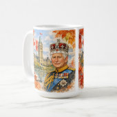 Mug Canada. Roi Charles |||. Reine Elizabeth ||. (Devant gauche)