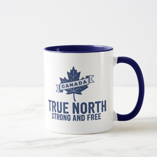 Mug Canada Véritable Nord Fort Et Libre (Droite)