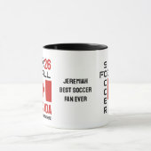 Mug CANADA World Football Nom personnalisé 2026 TOUTE  (Centre)