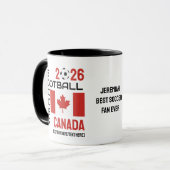 Mug CANADA World Football Nom personnalisé 2026 TOUTE  (Devant gauche)