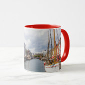 Mug Canal avec des bateaux| Copenhague (Devant droit)