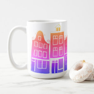 Mug Canal Houses Row Amsterdam Holland Sunset