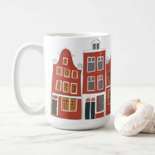 Mug Canal Houses Row Amsterdam Hollandais