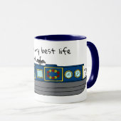 Mug Canal Narrowboat Owner Best Life Quote (Devant droit)